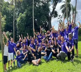 Toda a turma reunida no final do evento