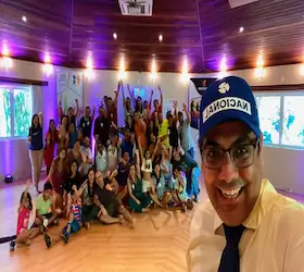 Toda a turma reunida no final do evento