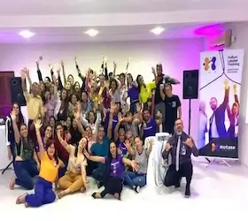 Toda a turma reunida no final do evento